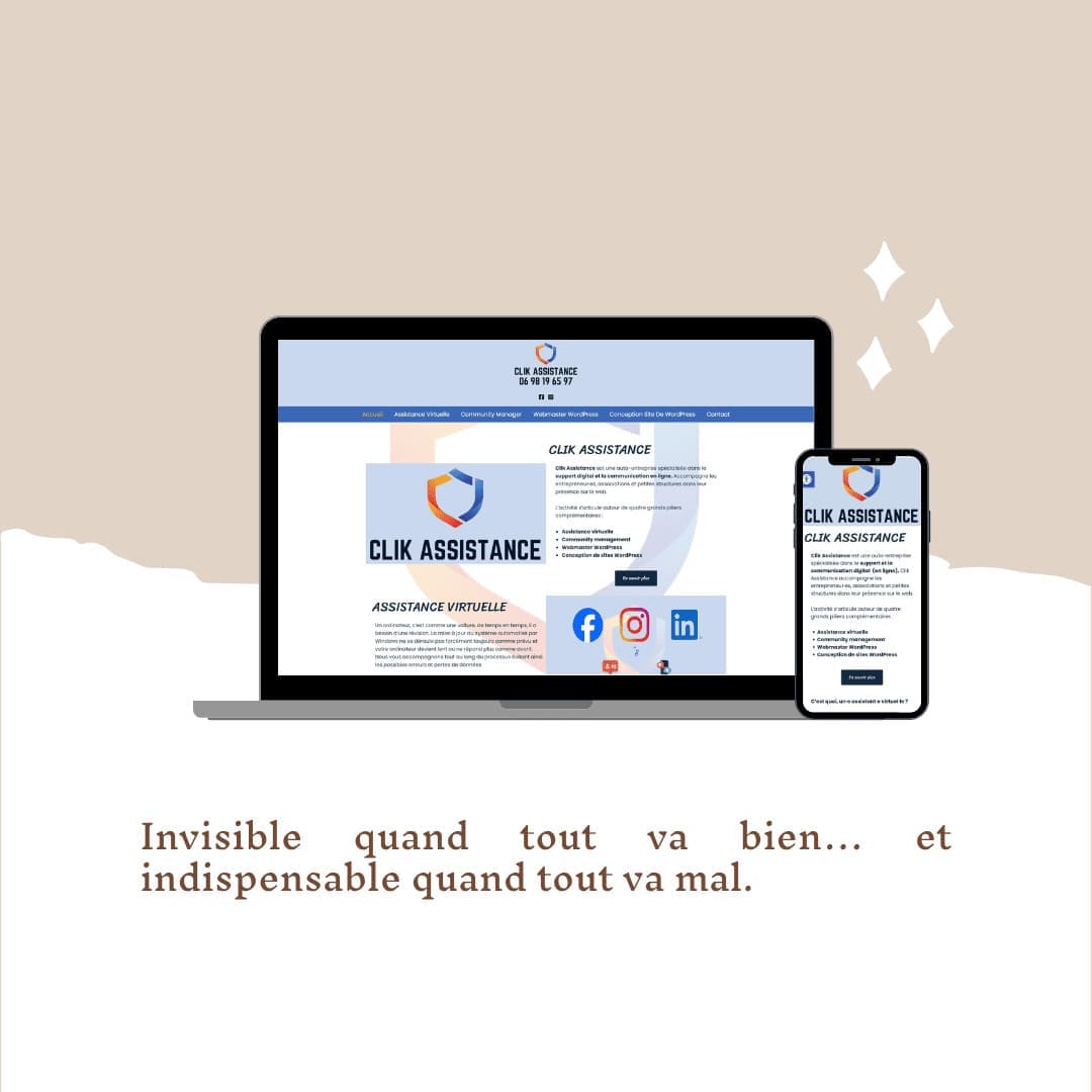 Communication digitale et support visuel - webmaster - Clik Assistance2 Webmaster WordPress à Vichy et Agglomération